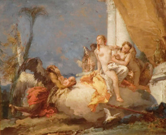 Allegory of the Birth of Francis I of Austria, vintage artwork by Giovanni Battista Tiepolo, 12x8" (A4) Poster
