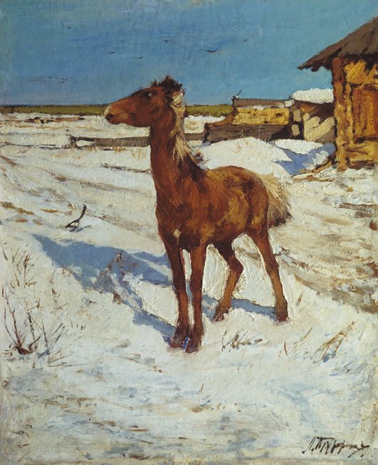 A Foal by Leonard Turzhansky,16x12(A3) Poster