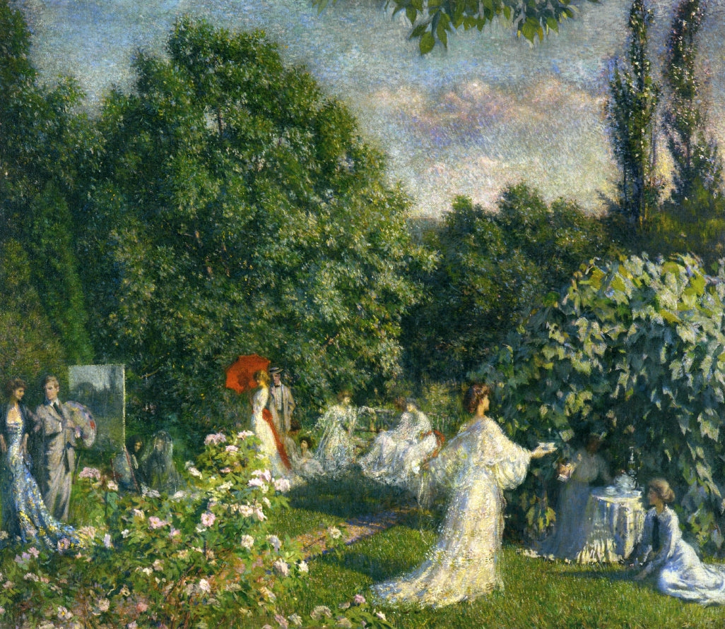 Garden Party, vintage artwork by Philip Leslie Hale, 12x8" (A4) Poster