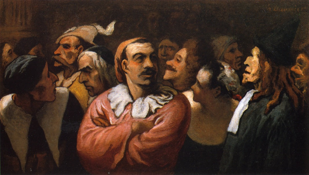 The Ancient Comedie Francaise, vintage artwork by Honore Daumier, A3 (16x12") Poster Print