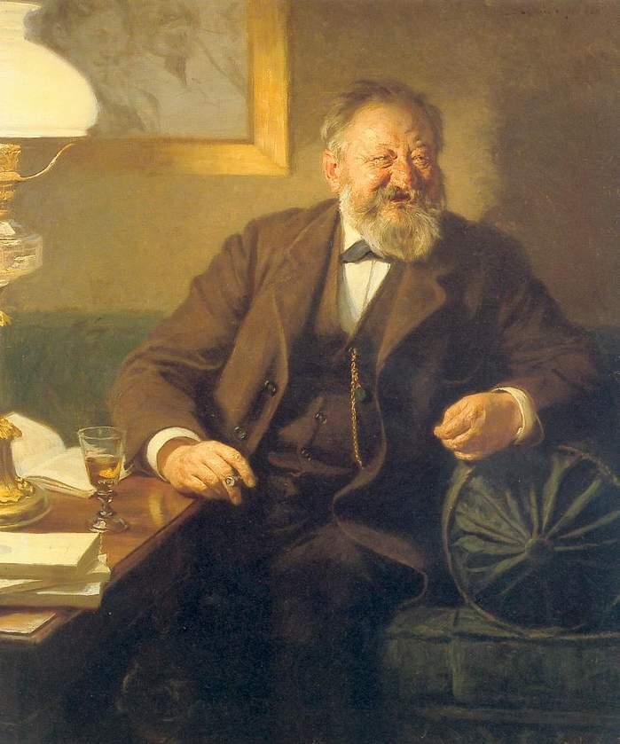Sophus Schandorf, vintage artwork by Peder Severin Kroyer, 12x8" (A4) Poster