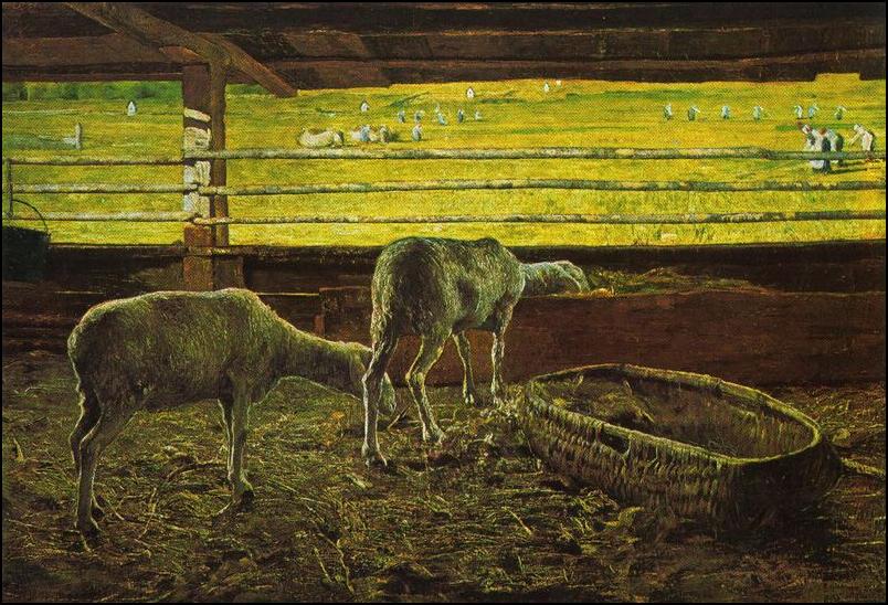Contrasto di luce, vintage artwork by Giovanni Segantini, 12x8" (A4) Poster