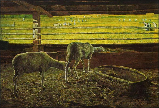 Contrasto di luce, vintage artwork by Giovanni Segantini, 12x8" (A4) Poster