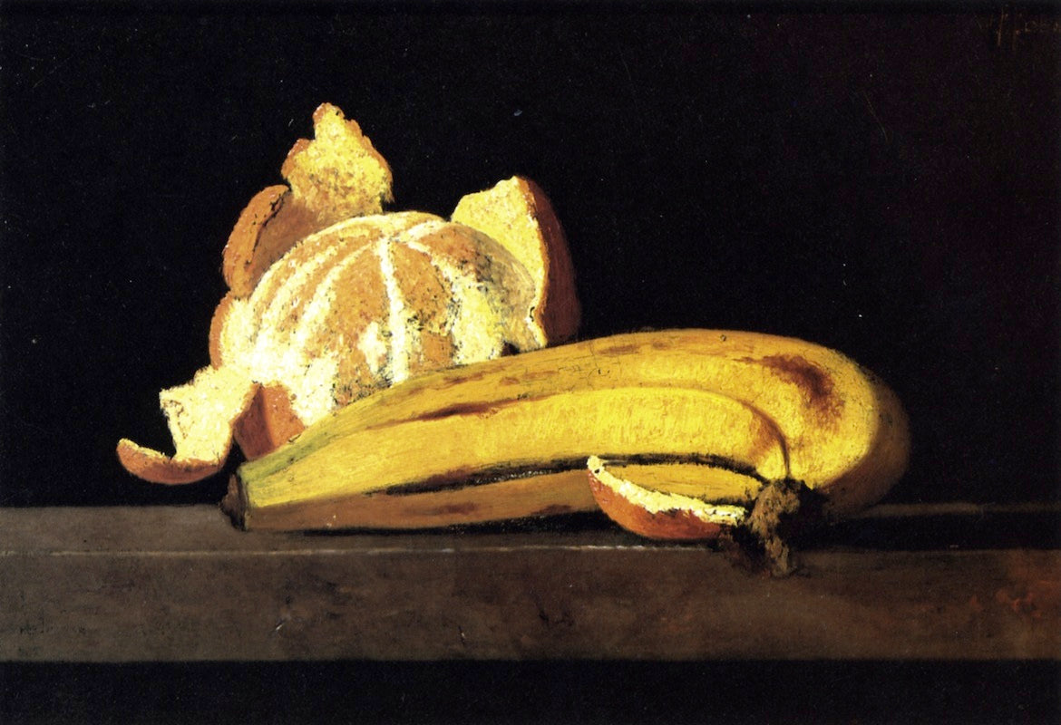 Banana and Orange, vintage artwork by John Frederick Peto, 12x8" (A4) Poster