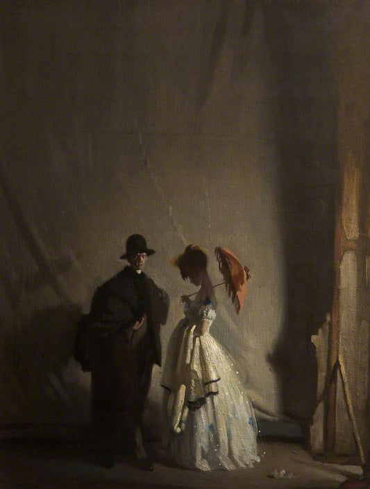 Behind the Scenes, vintage artwork by Sir William Orpen, R.A., R.H.A., 12x8" (A4) Poster
