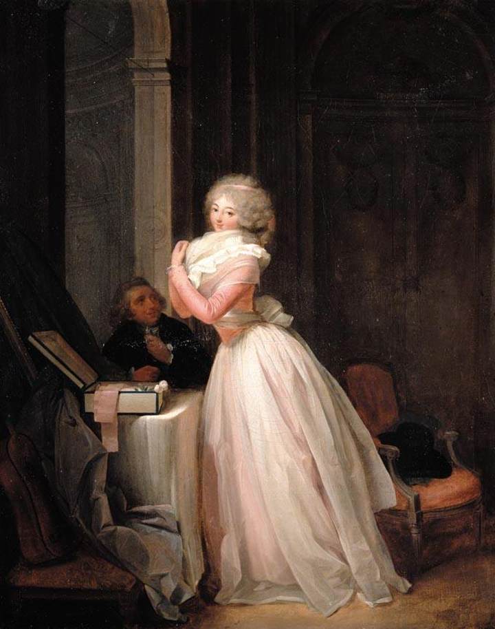 Lady at Her Toilet, vintage artwork by Louis-Leopold Boilly, 12x8" (A4) Poster