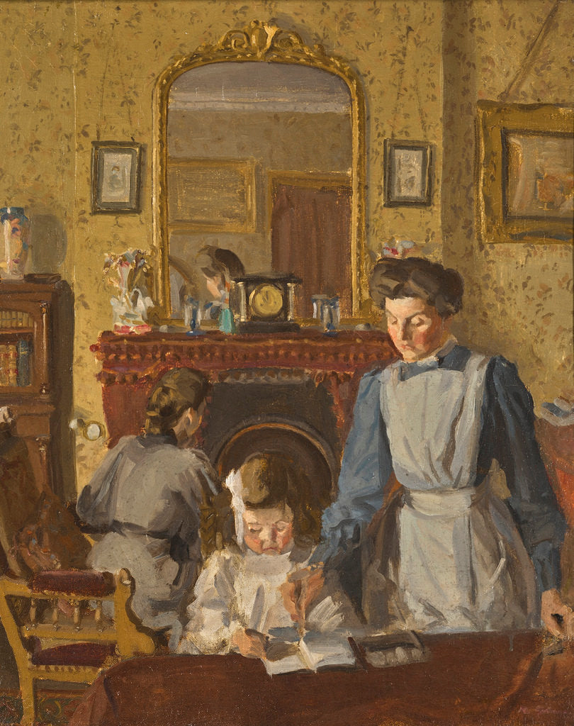 In the Nursery, Snargate Rectory, vintage artwork by Harold Gilman, 12x8" (A4) Poster