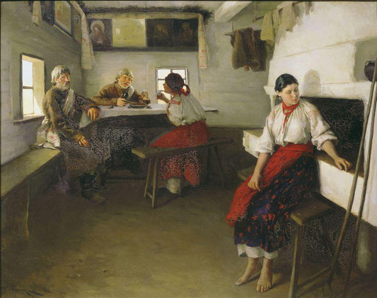 The Matchmakers, vintage artwork by Nikolai Pimonenko, 12x8" (A4) Poster