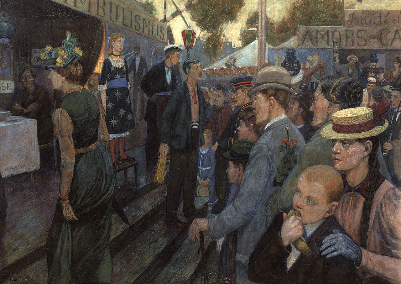 Hasenheide Amusement Park by Hans Baluschek,A3(16x12")Poster