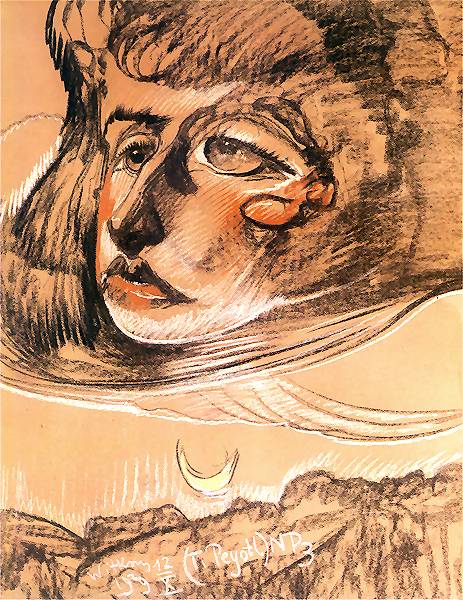 Portrait of Nena Stachurska by Stanislaw Witkiewicz,16x12(A3) Poster