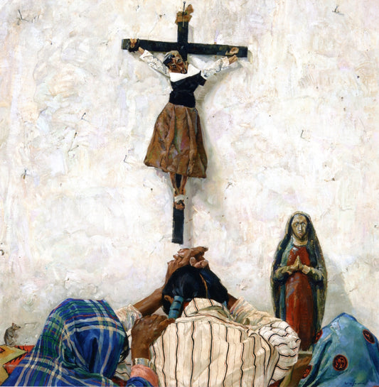 Hunger, vintage artwork by Walter Ufer, 12x8" (A4) Poster