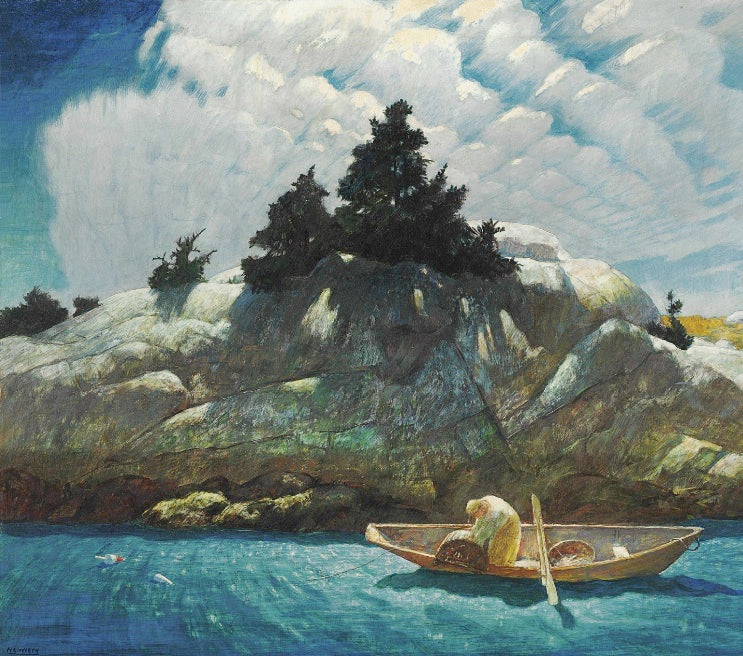 tering off Black Spruce Ledge by Newell Convers (N.C.) Wyeth,16x12(A3) Poster