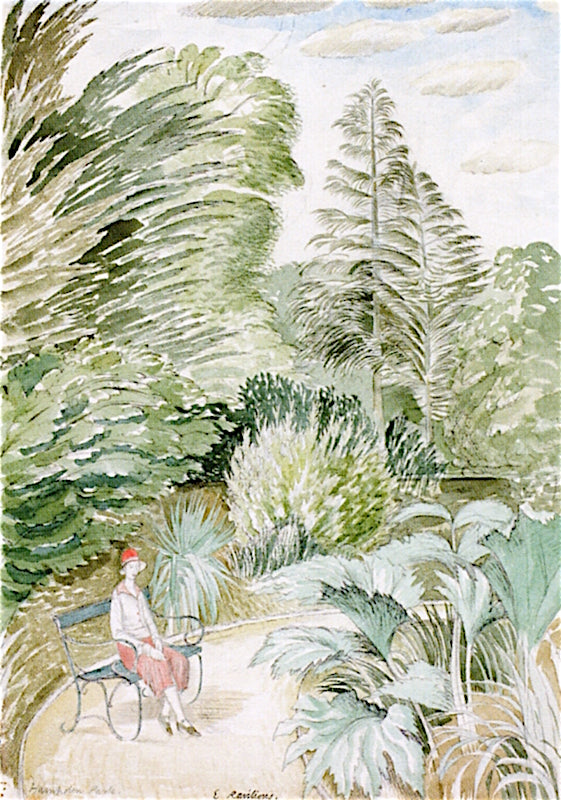 Hampden Park, vintage artwork by Eric Ravilious, 12x8" (A4) Poster