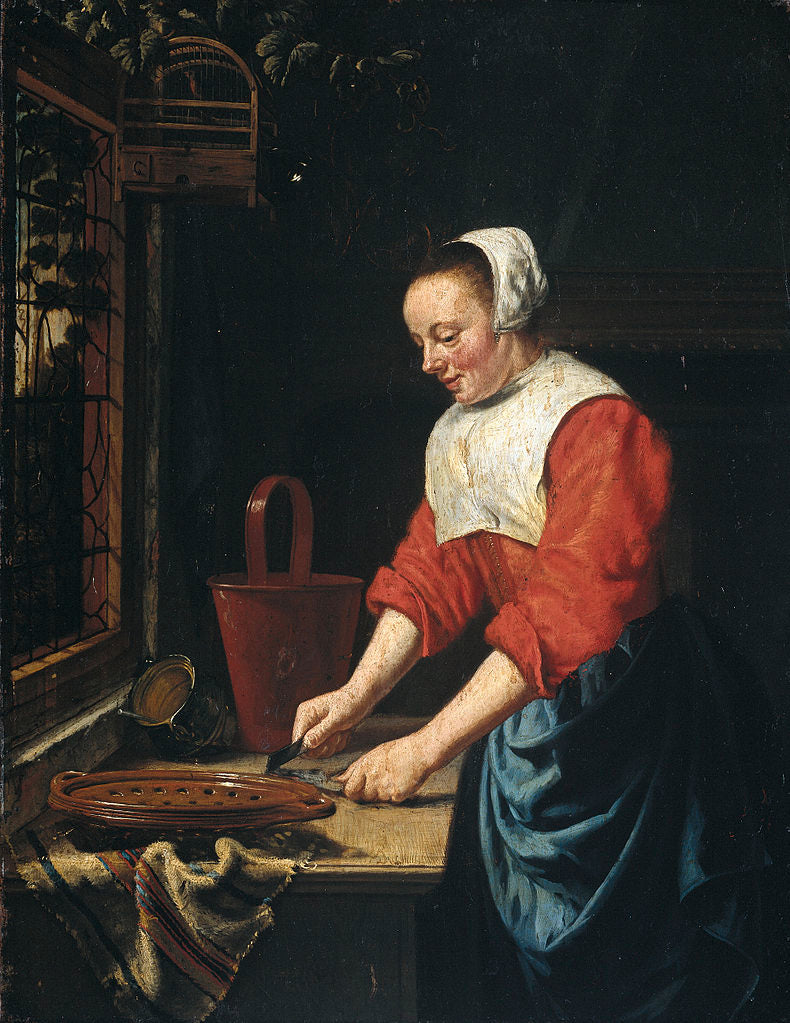 The Maid, vintage artwork by Willem van Odekercken, 12x8" (A4) Poster