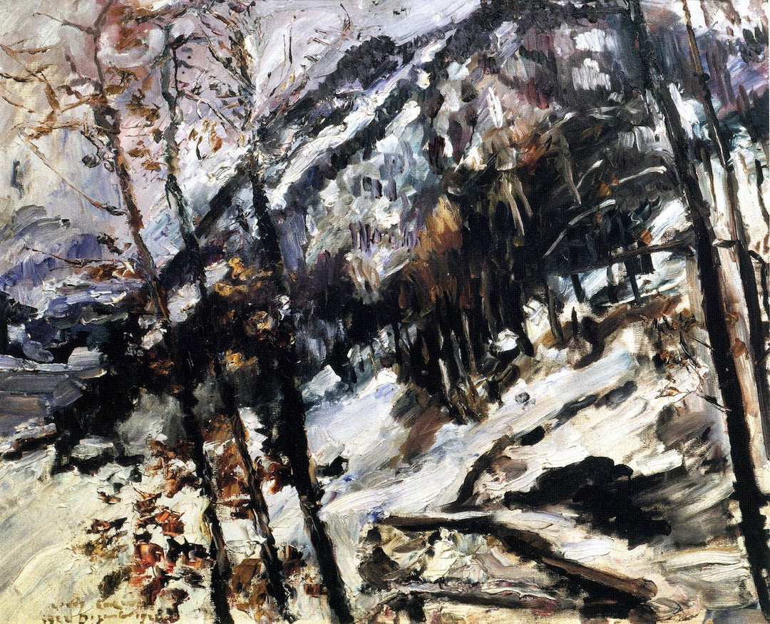 The Herzogstand on Walchensee in the Snow by Lovis Corinth,A3(16x12")Poster