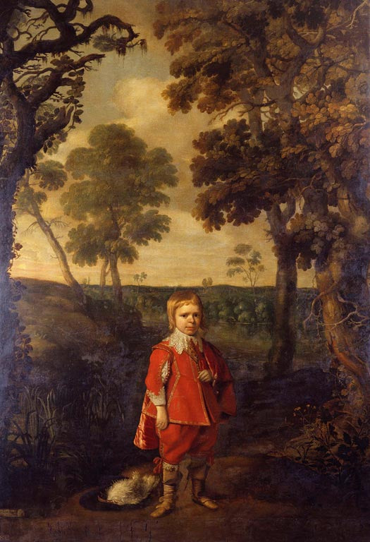 Jeffrey Hudson (1619-1682), vintage artwork by Daniël Mijtens, 12x8" (A4) Poster