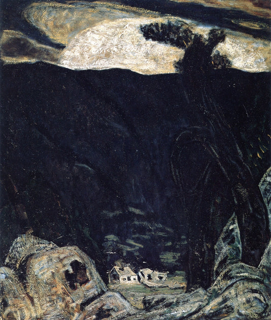 Deserted Farm, vintage artwork by Marsden Hartley, 12x8" (A4) Poster