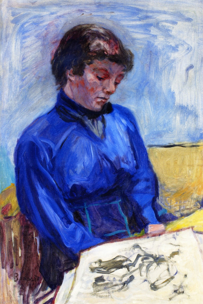 The Blue Blouse by Pierre Bonnard,A3(16x12