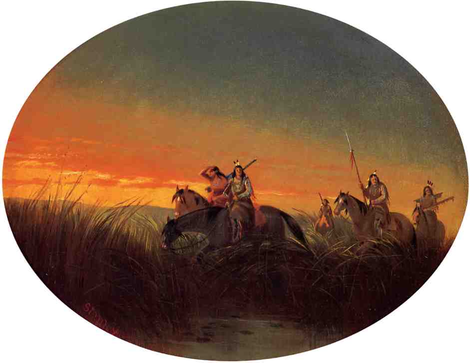 Scouting Party, vintage artwork by John Mix Stanley, A3 (16x12") Poster Print