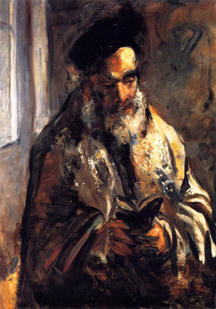 A Jewish Man in His Prayer Shawl by Lesser Ury,A3(16x12")Poster