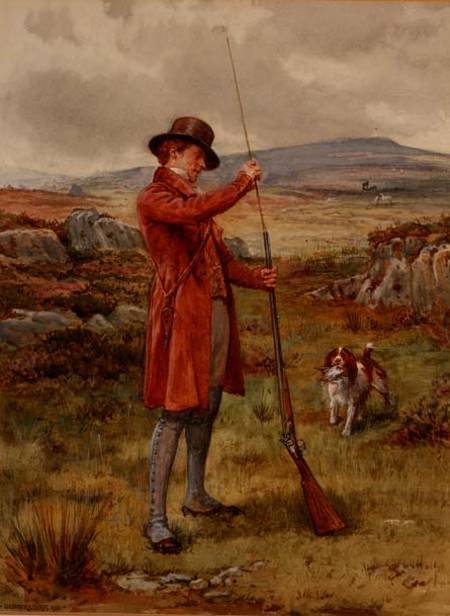 Loading the Gun, vintage artwork by George Goodwin Kilburne, 12x8" (A4) Poster