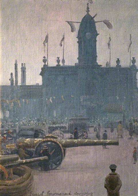 e in Market Place, Derby, During Gun Week by Ernest Townsend,16x12(A3) Poster