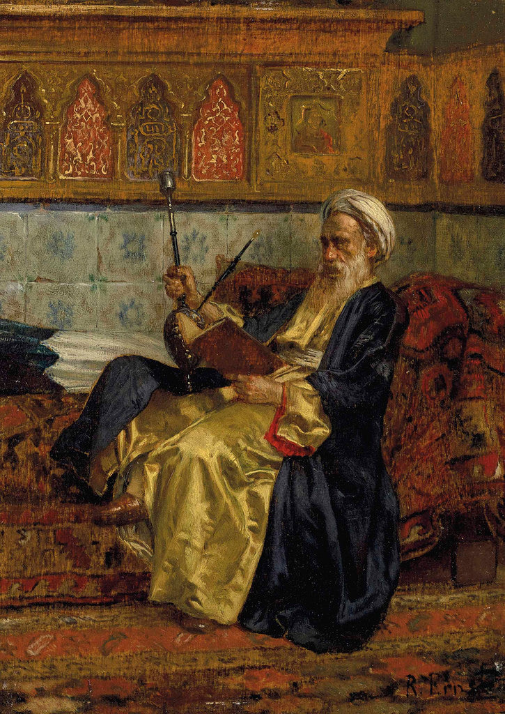 An Arab Scholar, vintage artwork by Rudolf Ernst, 12x8" (A4) Poster