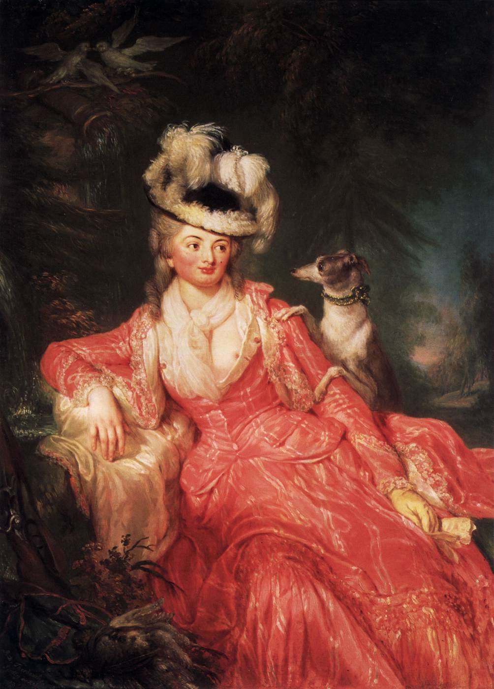 Wilhelmine Encke, Countess Lichtenau, vintage artwork by Anna Dorothea Therbusch, 12x8" (A4) Poster