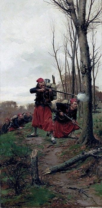Charging Zouaves, vintage artwork by Paul-Louis-Narcisse Grolleron, 12x8" (A4) Poster
