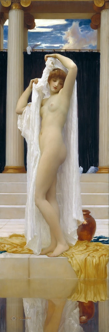 The Bath of Psyche, vintage artwork by Sir Frederic Lord Leighton, 12x8" (A4) Poster