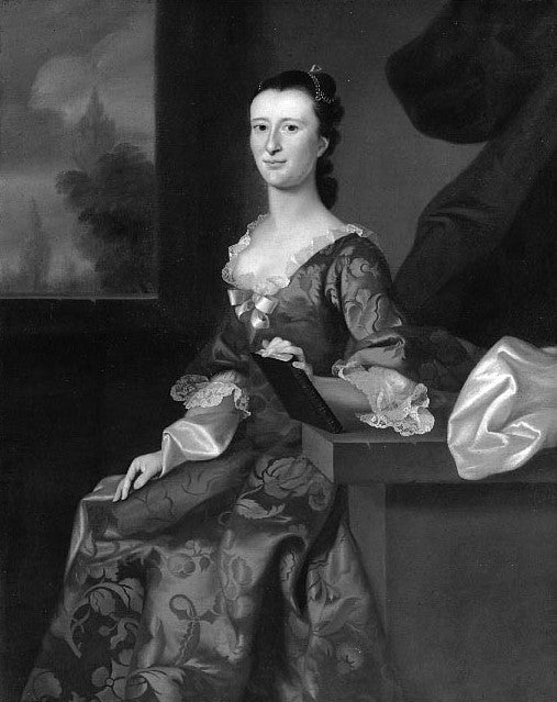Mrs. Jonathan Simpson (Margaret Lechmere), vintage artwork by Joseph Blackburn, 12x8" (A4) Poster