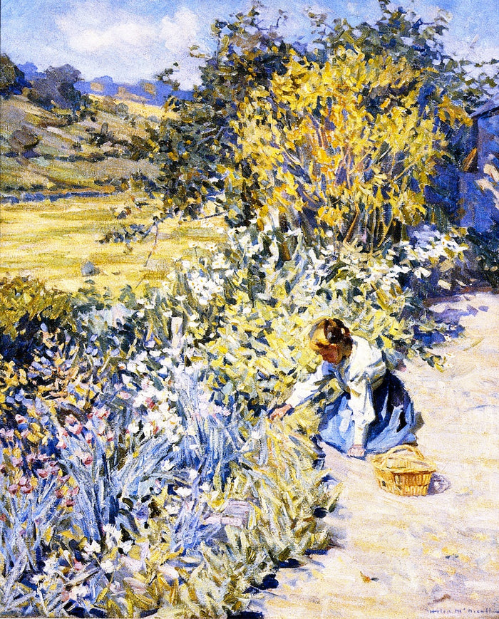 Gathering Flowers by Helen Galloway McNicoll,16x12(A3) Poster