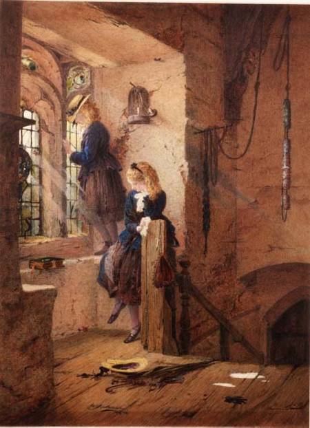 In the Bell Tower, vintage artwork by William Jabez Muckley, 12x8" (A4) Poster