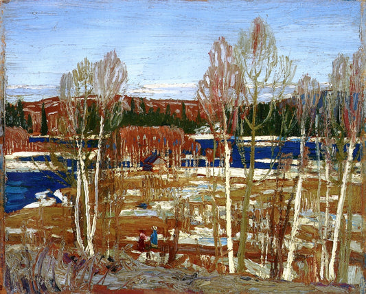 Larry Dickson's Cabin, vintage artwork by Tom Thomson, 12x8" (A4) Poster