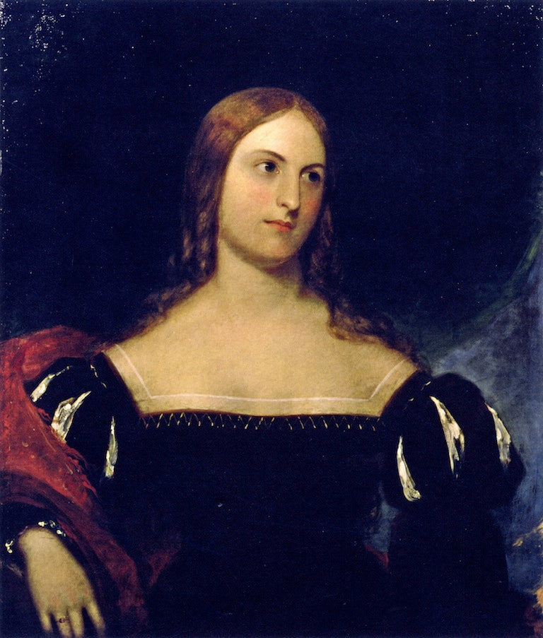 Teresa Gamba, Countess Guiccioli, vintage artwork by William E. West, 12x8" (A4) Poster