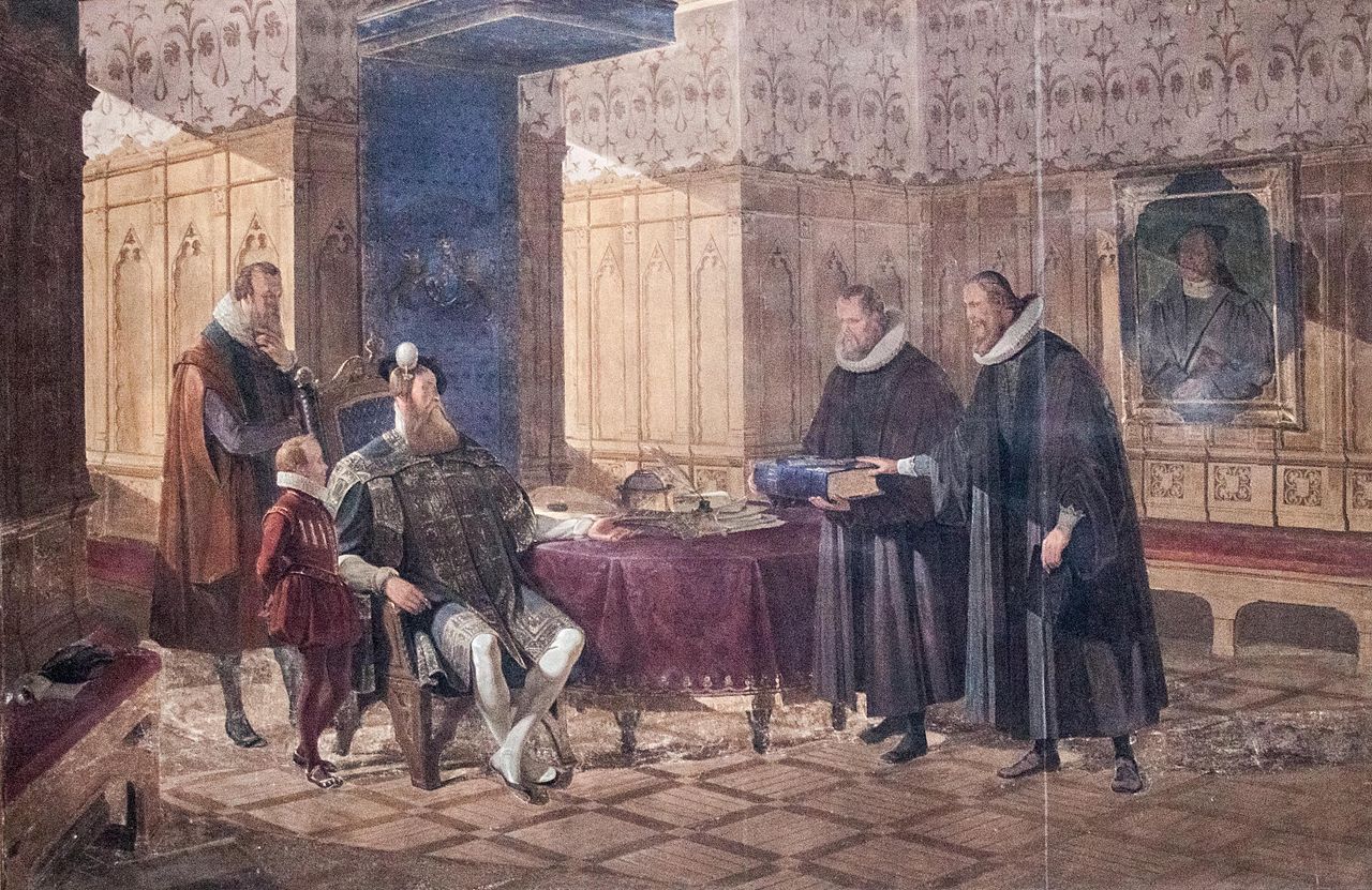 The first Swedish translation of the Bible, vintage artwork by Johan Gustaf Sandberg, 12x8" (A4) Poster