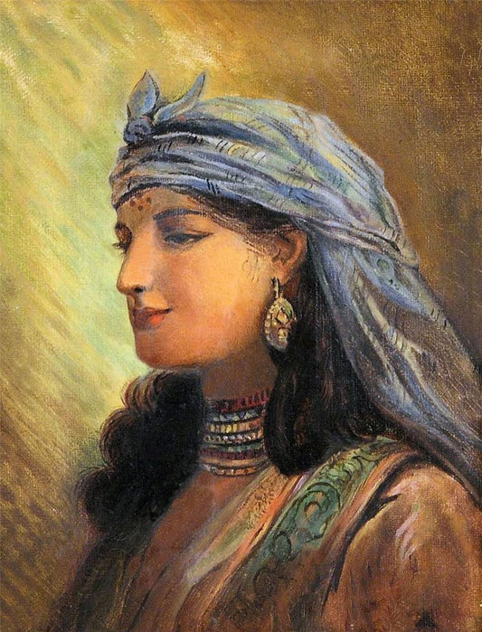 Nubian Girl, vintage artwork by Egron Sillif Lundgren, A3 (16x12") Poster Print