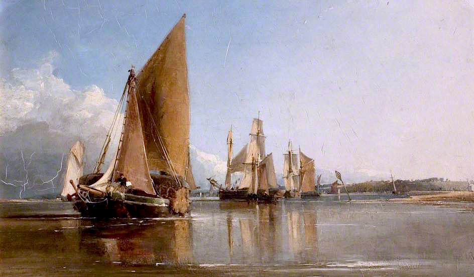 Boats Entering the Medway, vintage artwork by George Paul Chambers, Sr., A3 (16x12") Poster Print