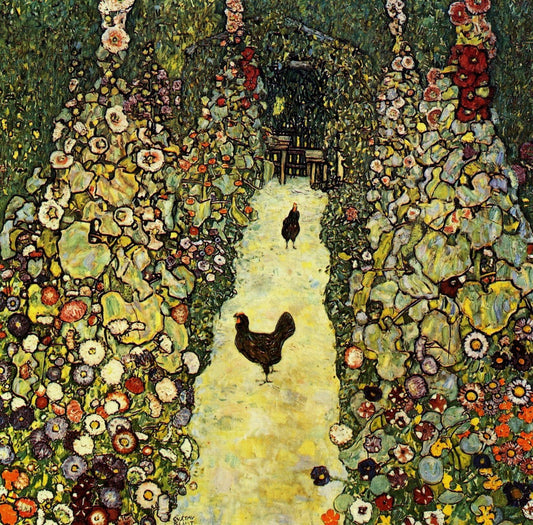 Garden with Roosters by Gustav Klimt,A3(16x12")Poster