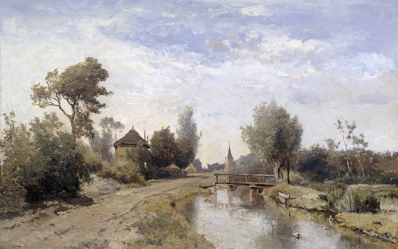 Landscape at Kortenhoef, vintage artwork by Paul Joseph Constantin Gabriël, 12x8" (A4) Poster