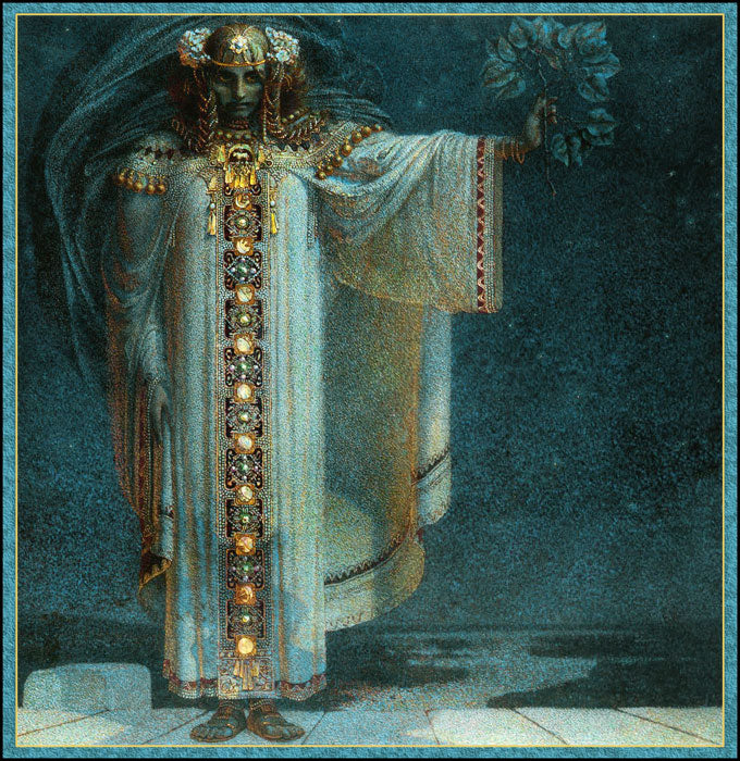 The Prophetess Libuse, vintage artwork by Karel Vitězlav Mašek, 12x8" (A4) Poster