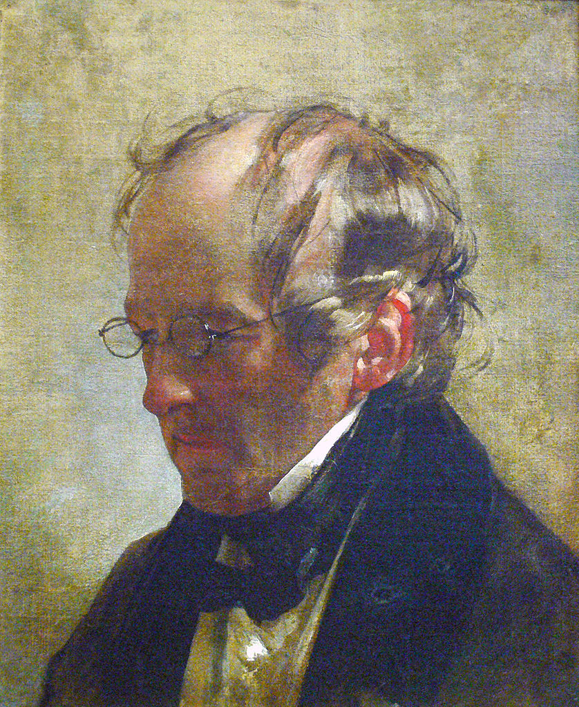 Portrait of Carl Vogel von Vogelstein, vintage artwork by Friedrich von Amerling, A3 (16x12") Poster Print