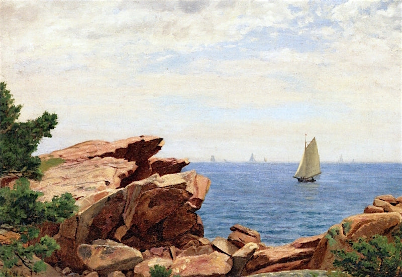 Sharks mouth, Manchester-by -the-Sea, Massachusetts, vintage artwork by Ernest Wadsworth Longfellow, 12x8" (A4) Poster