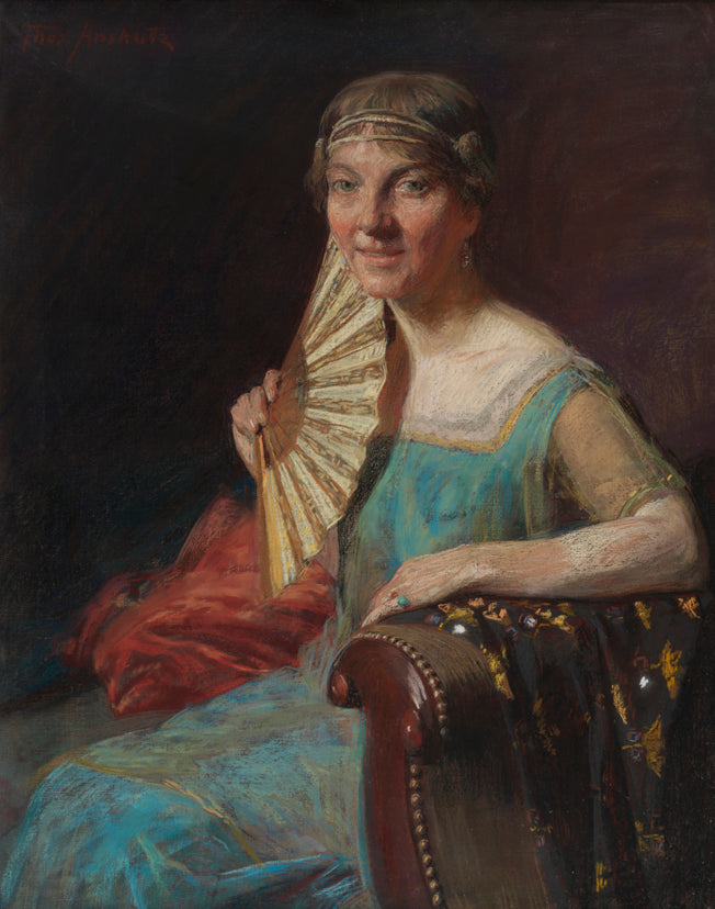Helen Henderson, vintage artwork by Thomas P. Anshutz, 12x8" (A4) Poster