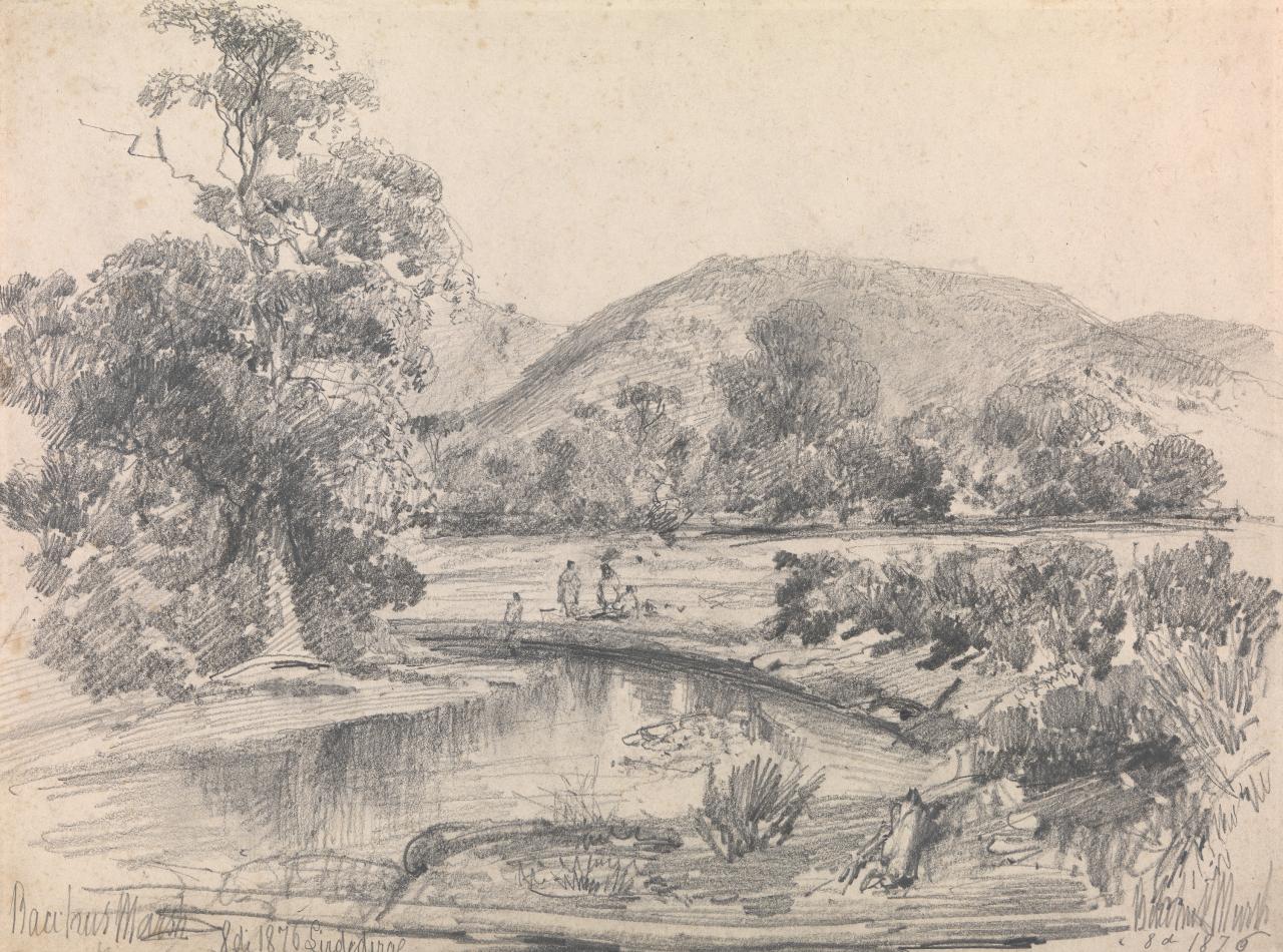 Bacchus Marsh, vintage artwork by Louis Buvelot, A3 (16x12") Poster Print