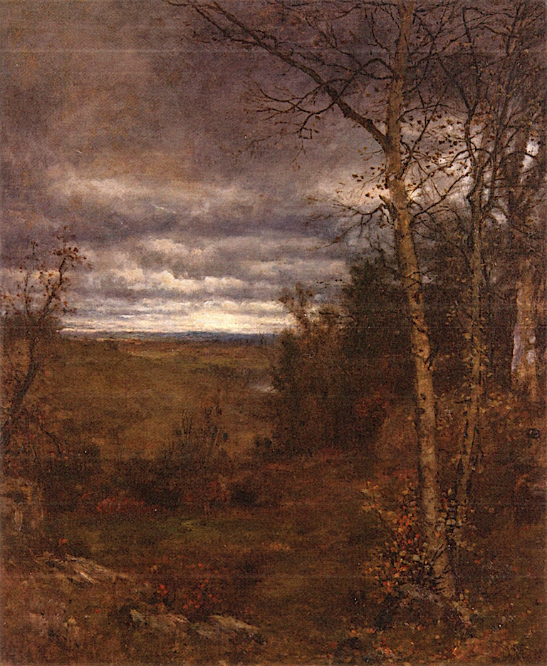 The Approaching Storm, Early Evening, vintage artwork by Jervis McEntee, 12x8" (A4) Poster