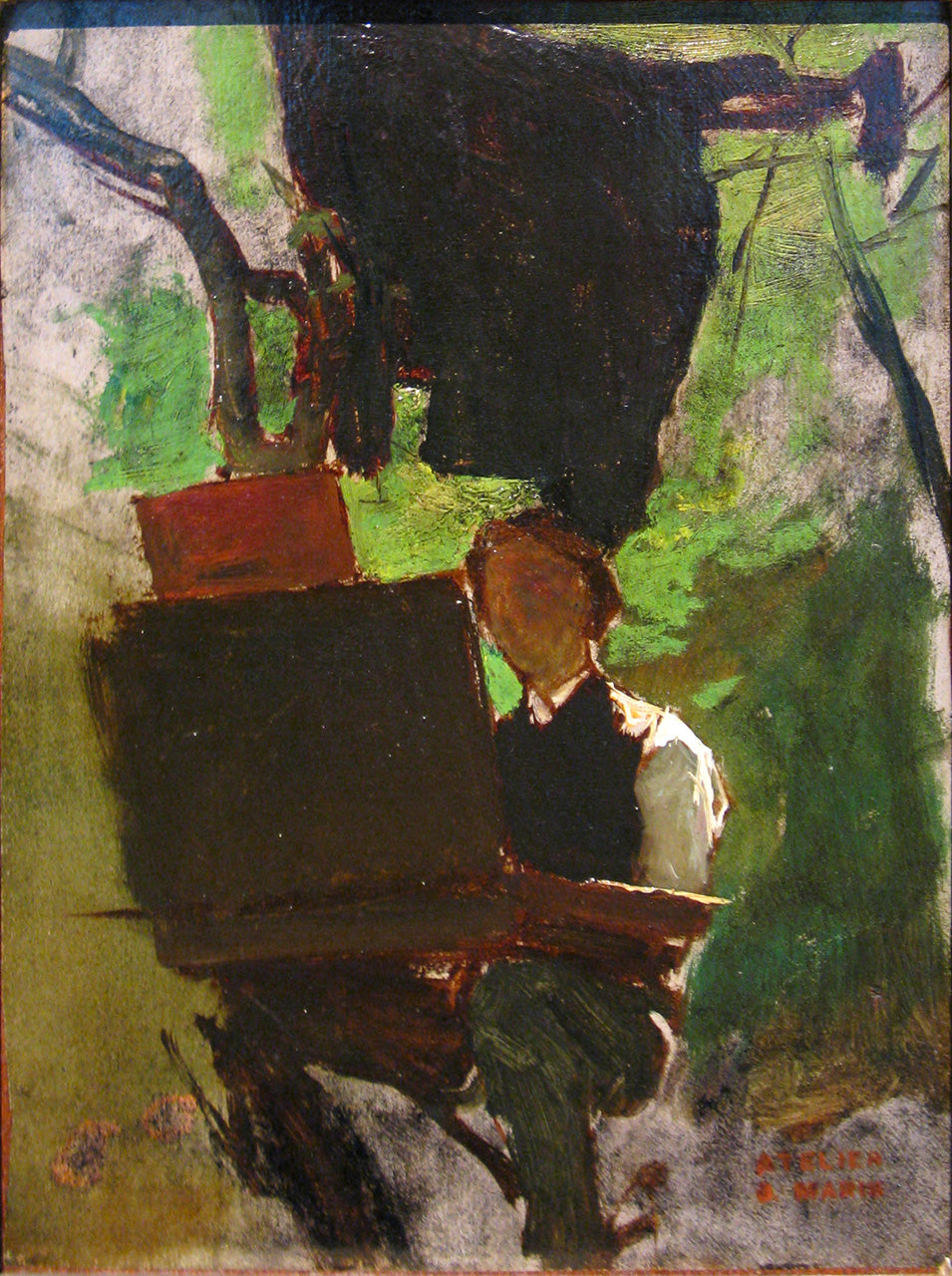 Schilder at his Work, vintage artwork by Jacob Maris, 12x8" (A4) Poster