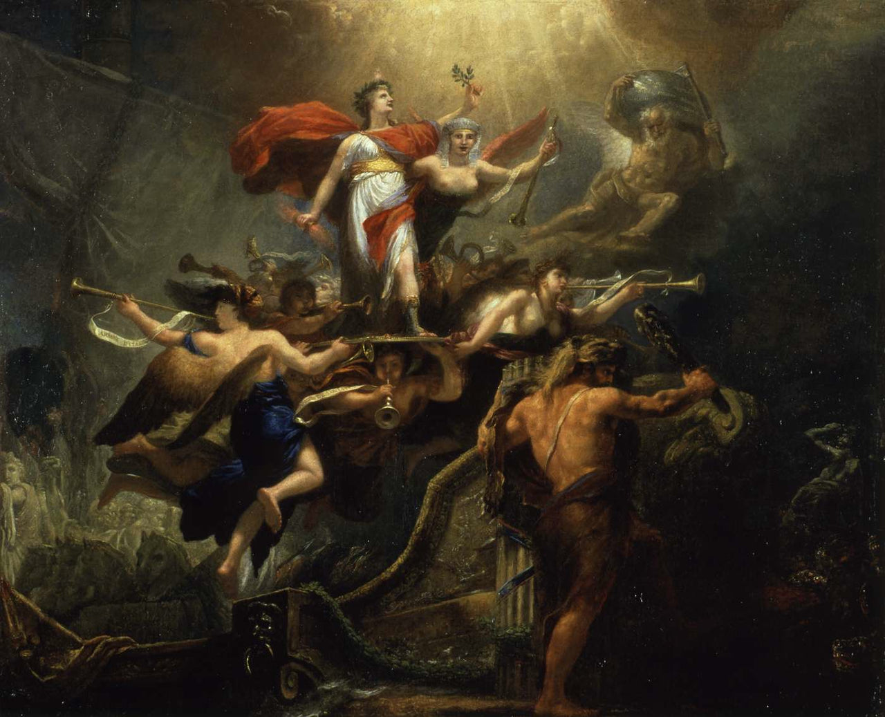Allegory of 18 Brumaire, vintage artwork by Antoine-Francois Callet, 12x8" (A4) Poster