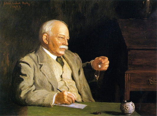 William Dean Howells, vintage artwork by Lilla Cabot Perry, 12x8" (A4) Poster