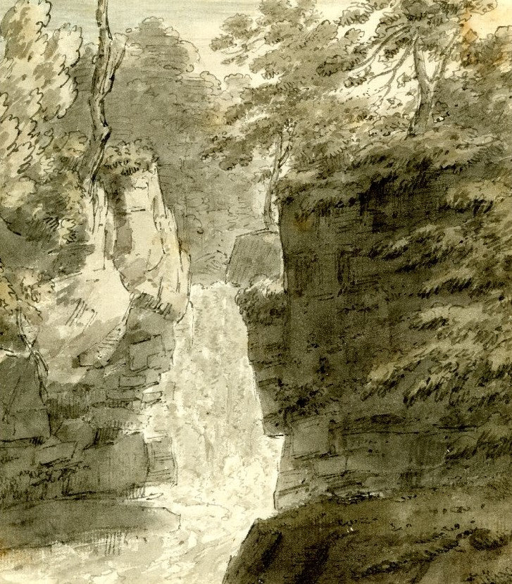 Eighth view upon the Reichenbach, vintage artwork by John Robert Cozens, 12x8" (A4) Poster